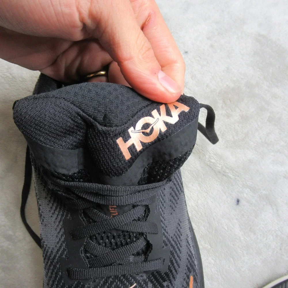 Hoka Womens Shoes 8.5 B Black Clifton 9 Cushioned Lightweight Running Athletic - Picture 8 of 13